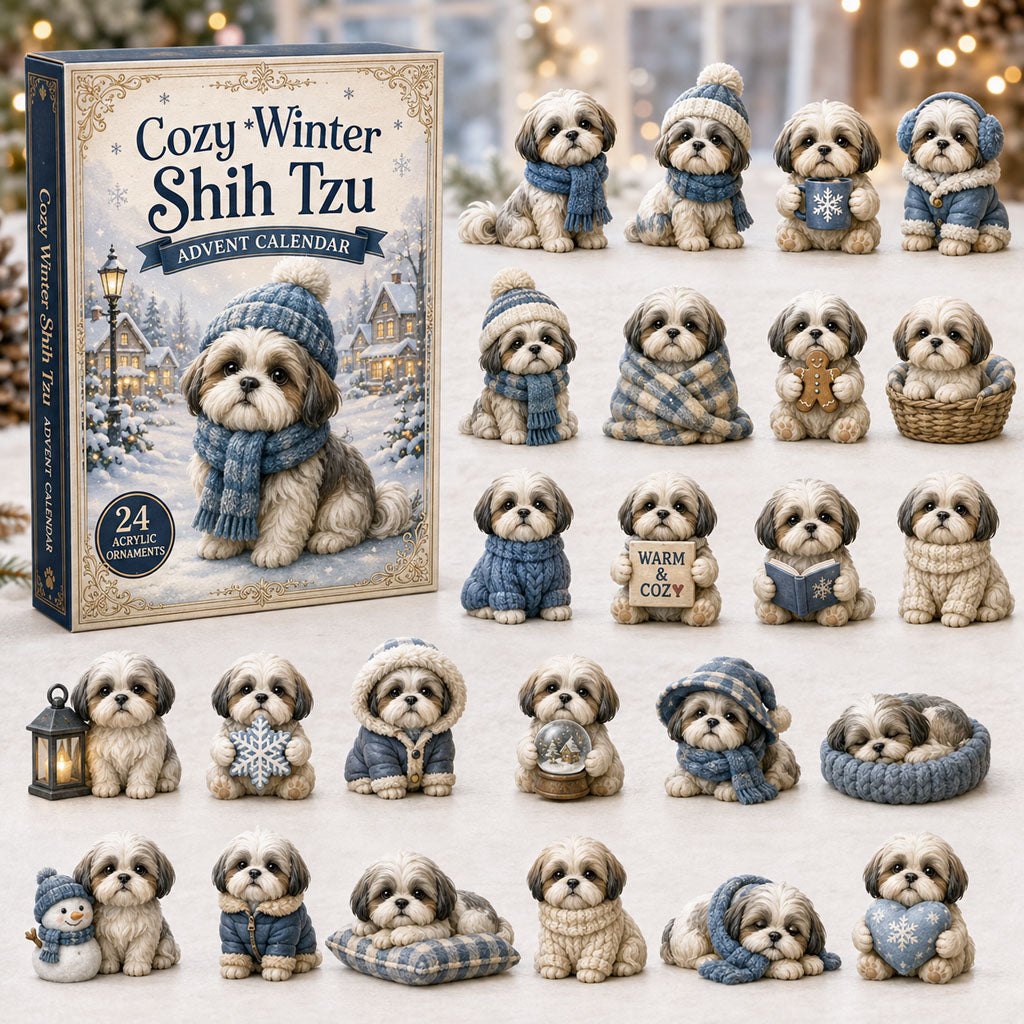 Cozy Winter Shih Tzu advent calendar