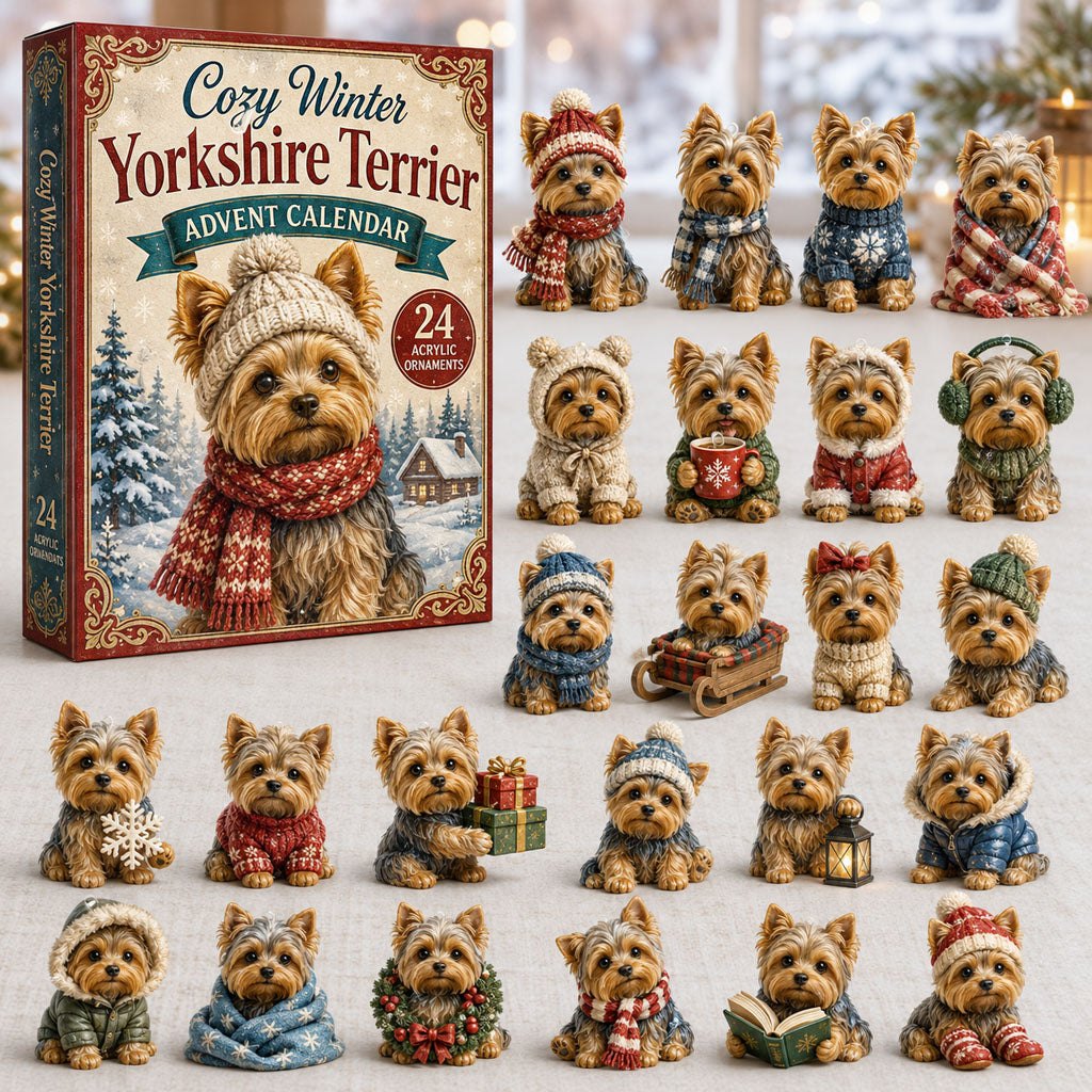 Cozy Winter Yorkshire Terrier advent calendar