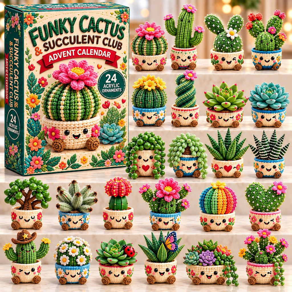 Crochet Cactus Pot advent calendar