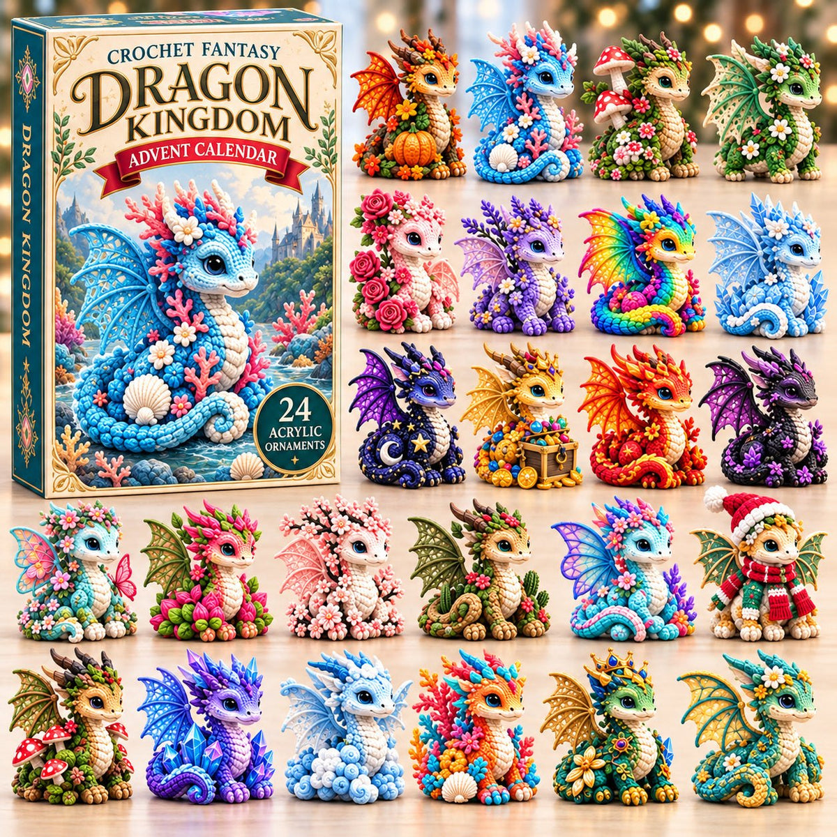 Crochet Fantasy Dragon advent calendar