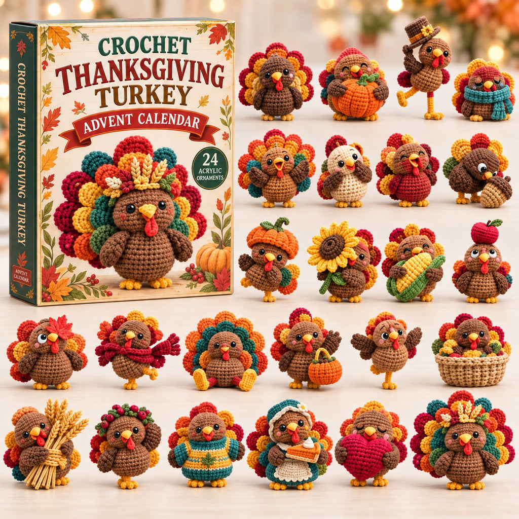 Crochet Thanksgiving Turkey advent calendar