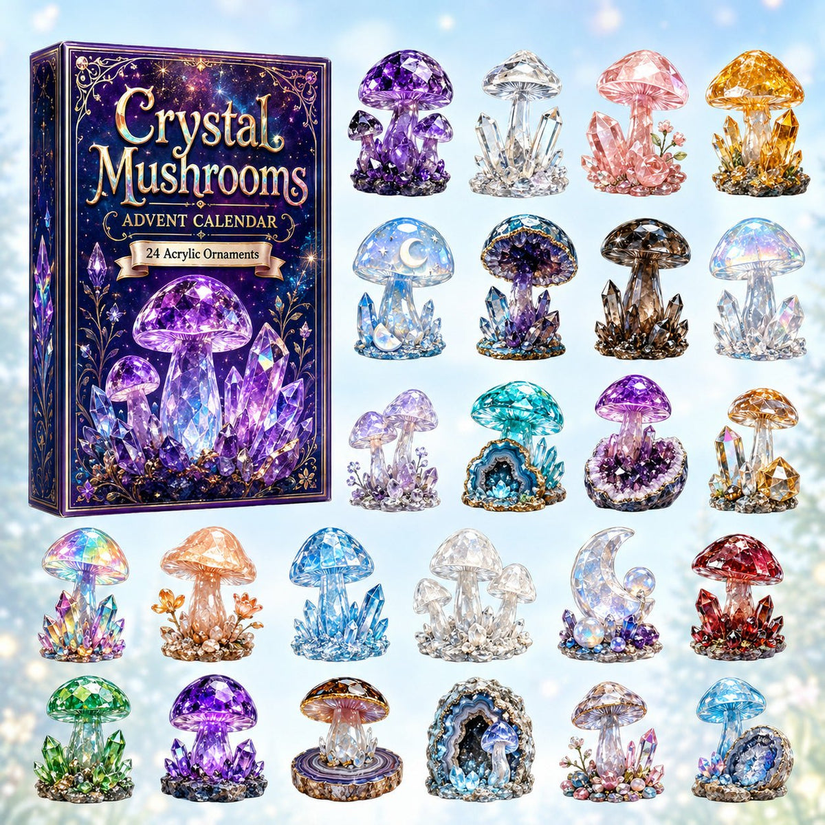 Crystal Mushrooms advent calendar