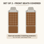 Set of 2 matching car seat protectors, fits most car and SUV seats