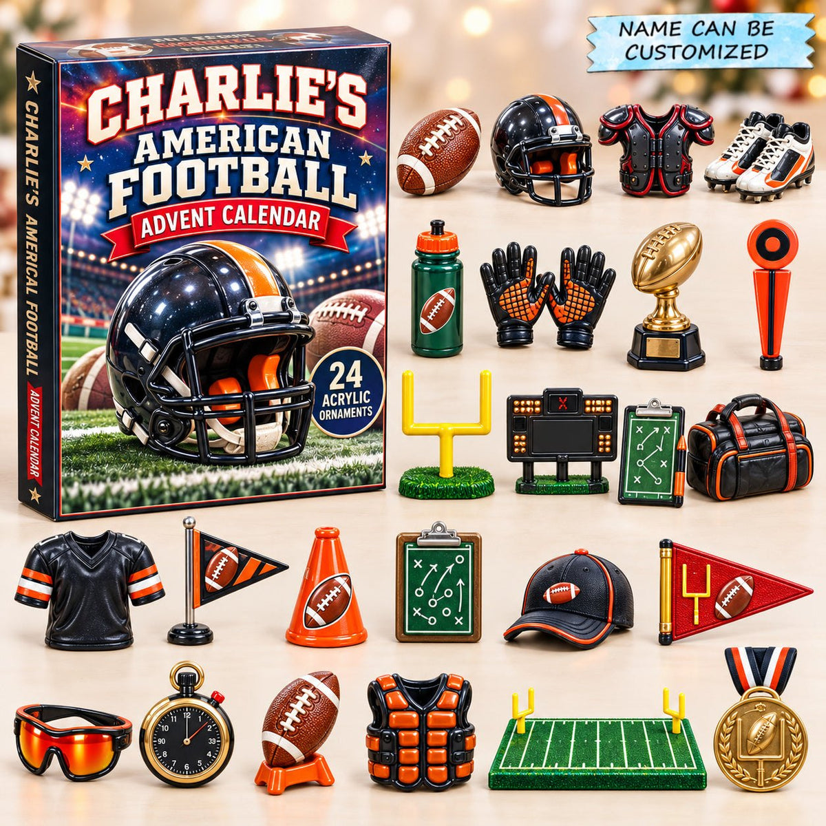 Custom Name American Football advent calendar