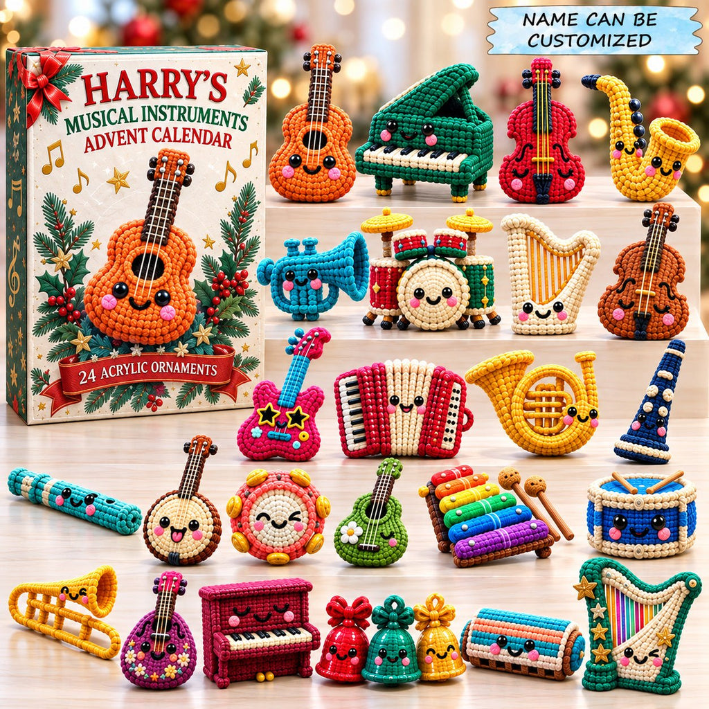 Custom Name Amigurumi Musical Instruments advent calendar