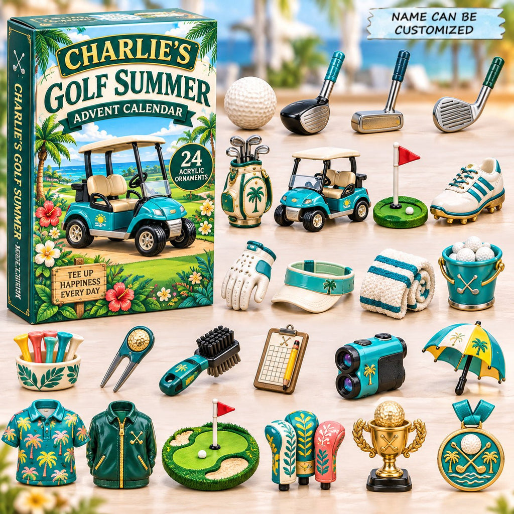 Custom Name Golf Summer advent calendar