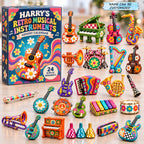 Custom Name Retro Musical Instruments advent calendar