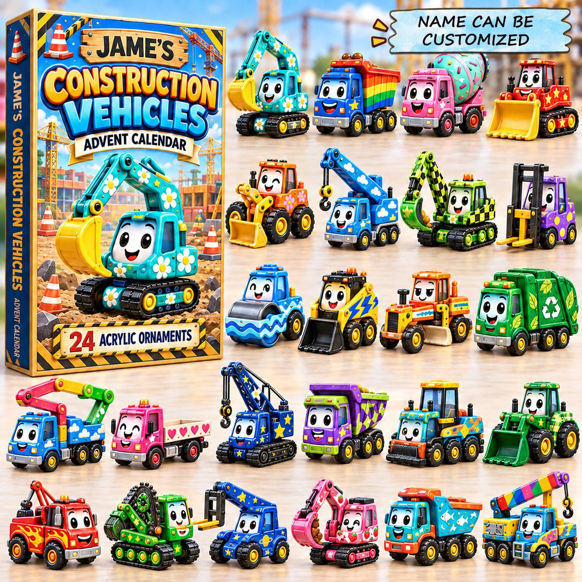 Cute Constructive Vehicles advent calendar