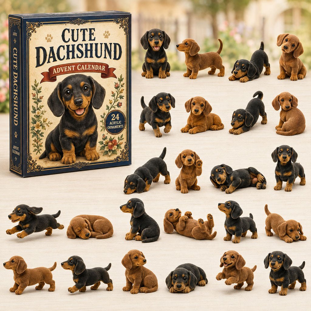 Cute Dachshund advent calendar
