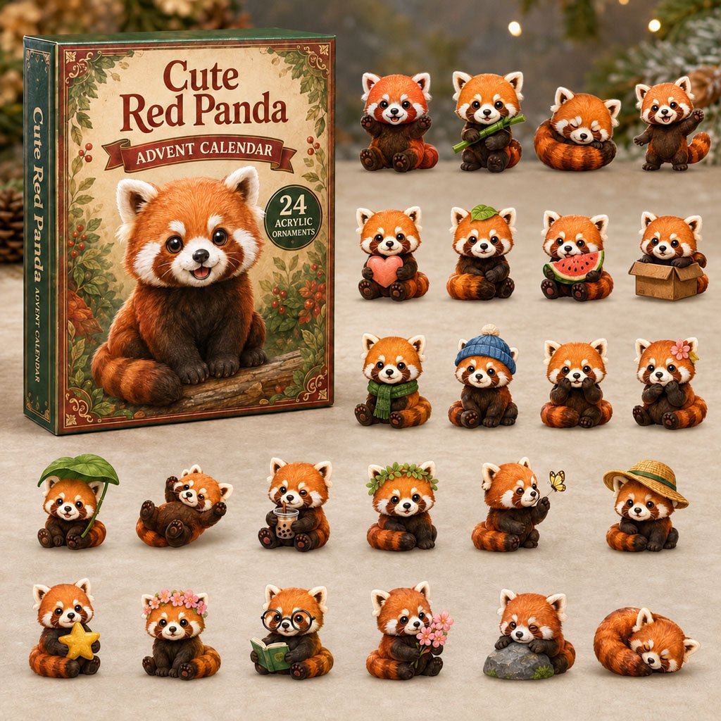Cute Red Panda advent calendar
