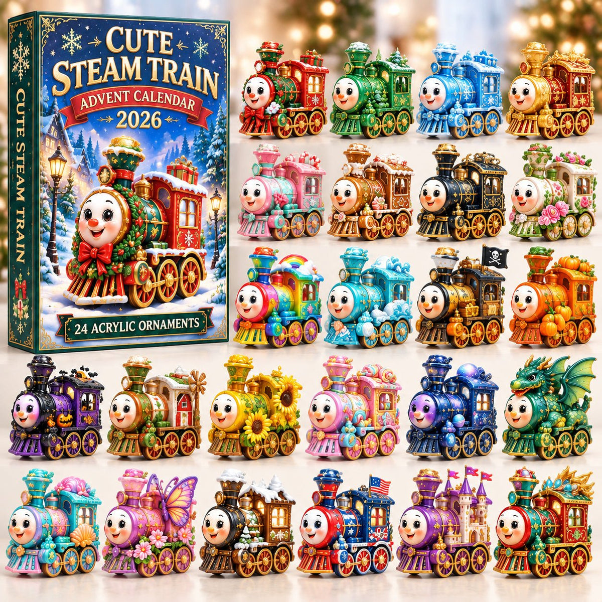 Cute Steam Train advent calendar
