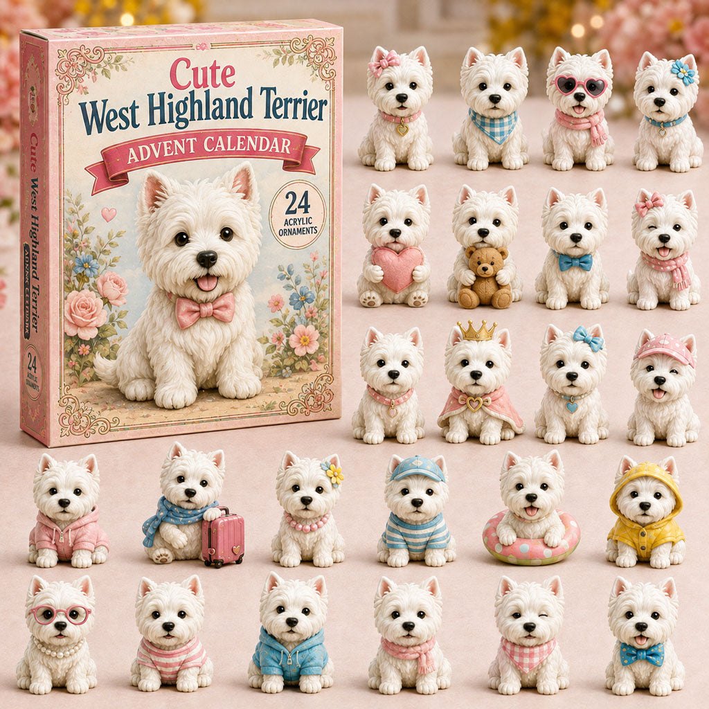 Cute West Highland Terrier advent calendar