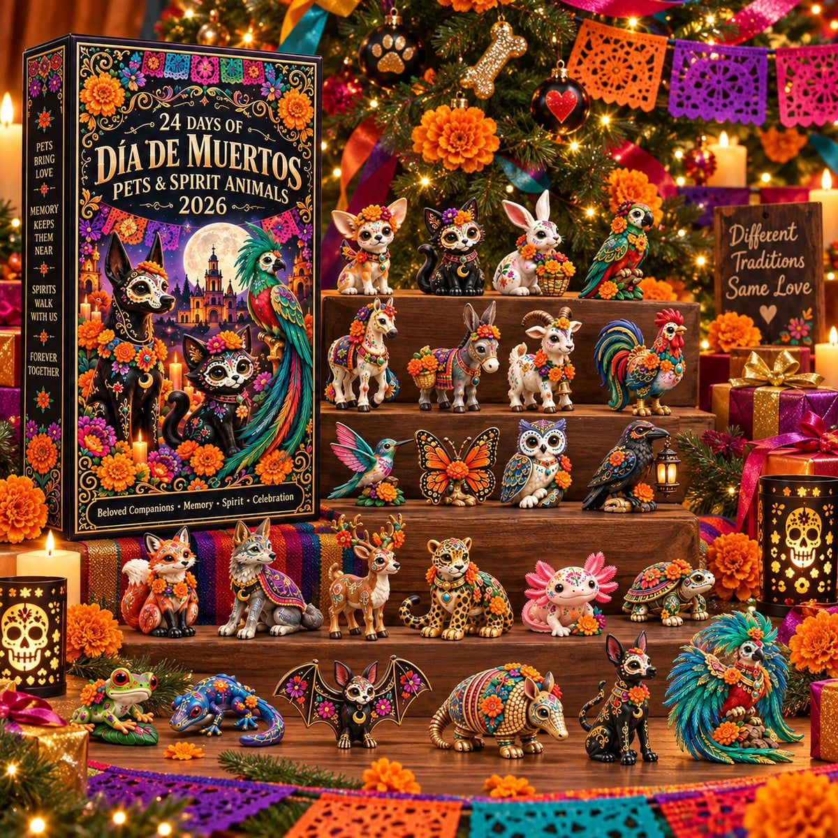 Día de Muertos Pets & Spirit Animals advent calendar