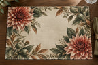 Dahlia Harvest Bouquet Placemat with printed dimensional artwork