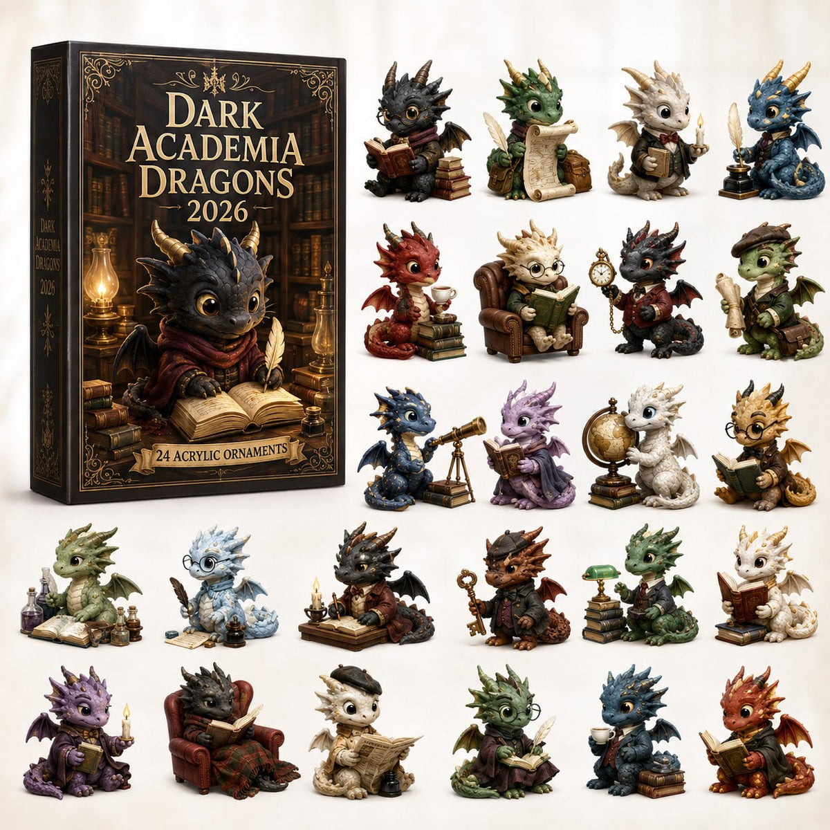 Dark Academia Dragons advent calendar