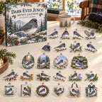 Dark-Eyed Junco advent calendar box with 24 themed flat printed acrylic charms