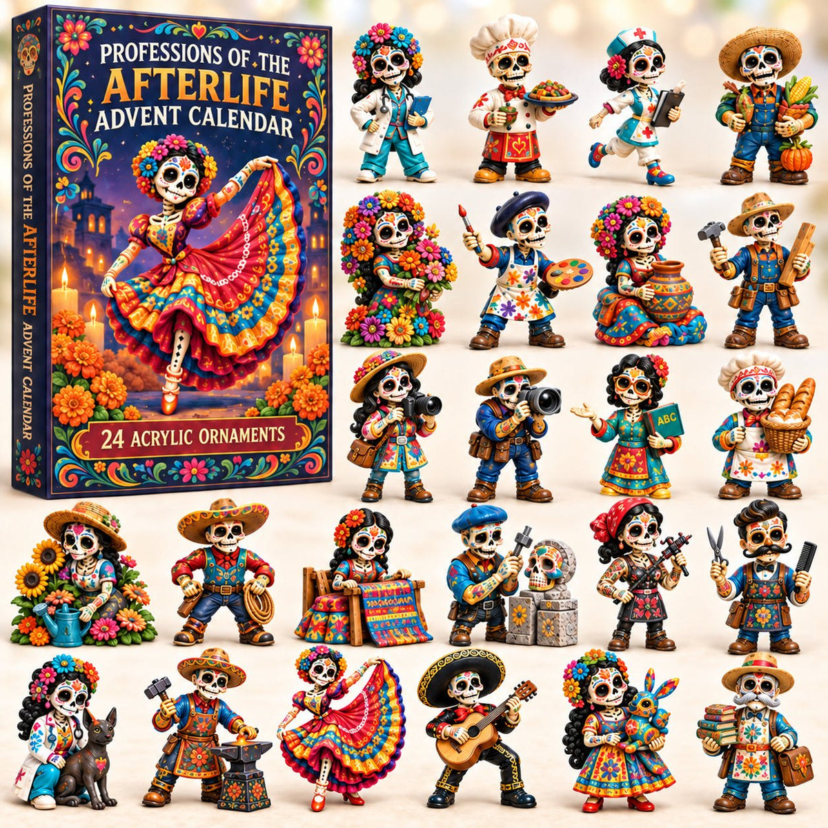 Day Of The Dead Professions advent calendar