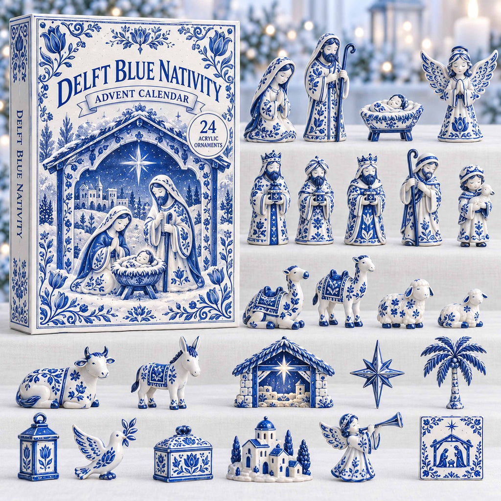 Delft Blue Nativity advent calendar