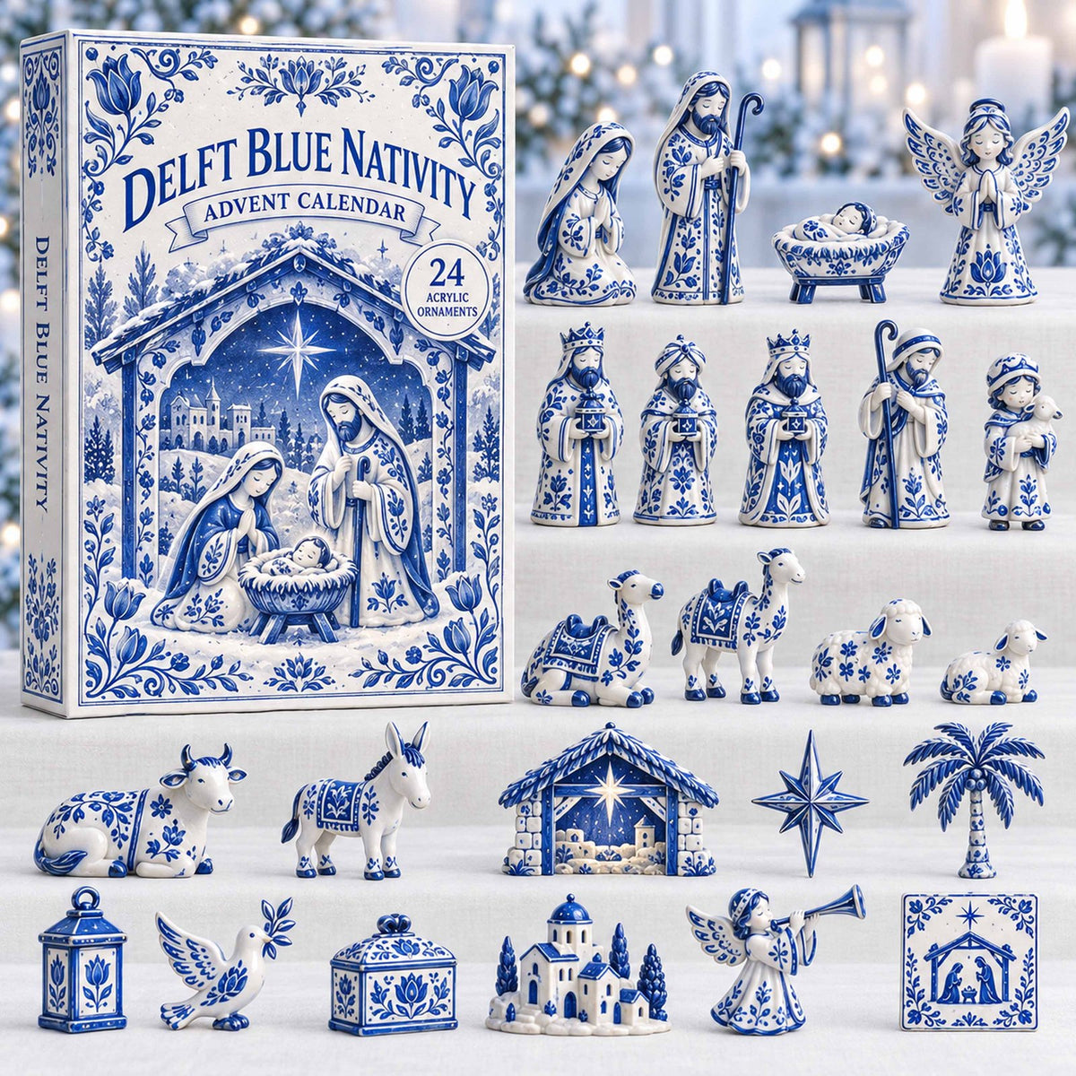 Delft Blue Nativity advent calendar