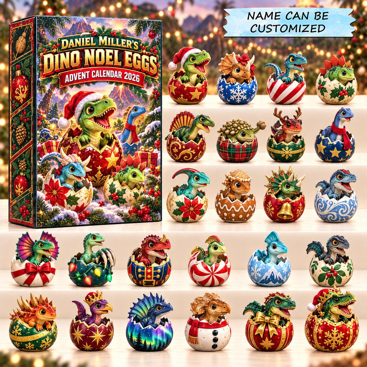 Dino Noel Eggs advent calendar