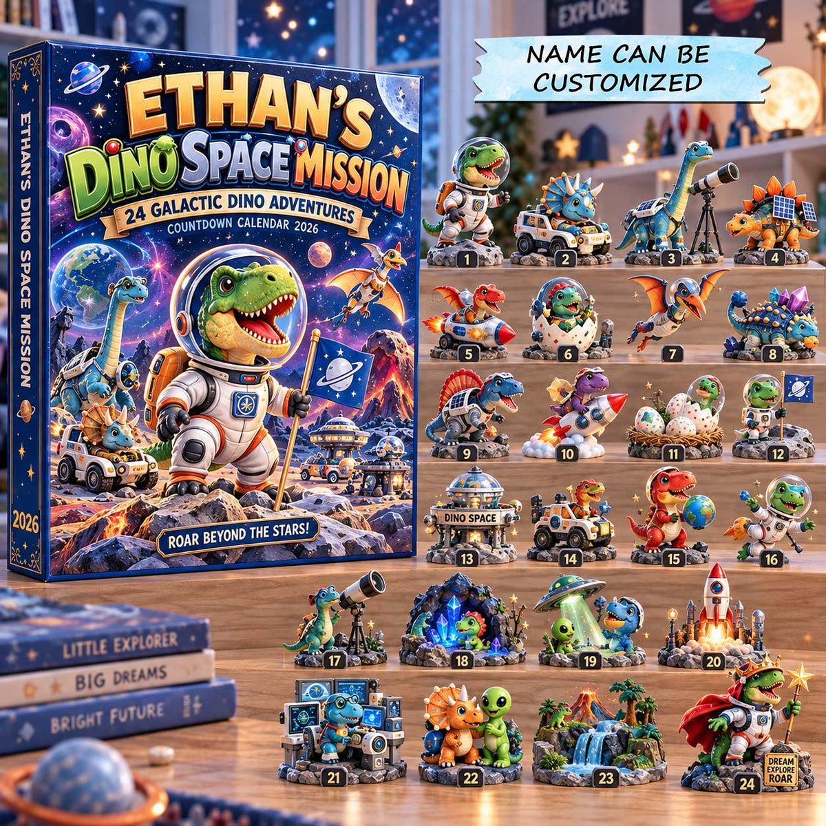 Dino Space Mission advent calendar