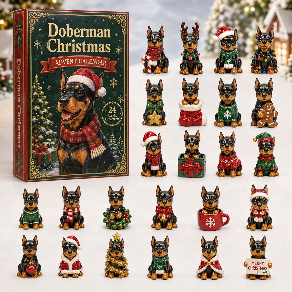 Doberman Christmas advent calendar