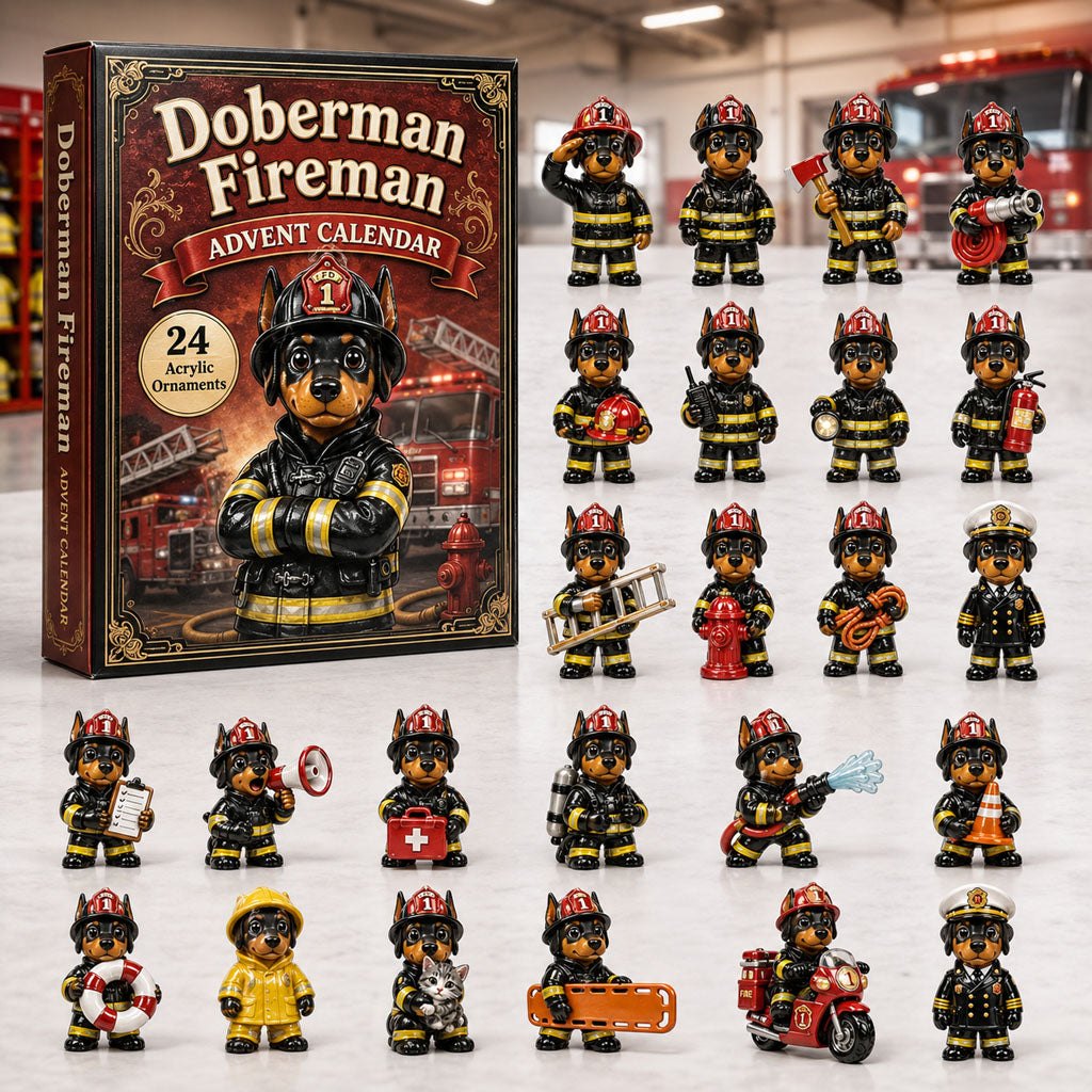 Doberman Fireman advent calendar