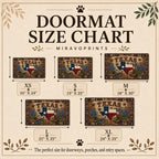 MiravoPrints doormat product information, reference card 2; example artwork may differ