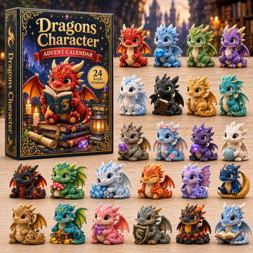 Dragon Character Advent Calendar 2026 - 24-Day Countdown, Acrylic Charms