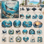 Eagle Ray advent calendar box with 24 themed flat printed acrylic charms