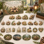 Earthstar Mushroom Advent Calendar - 24 Acrylic Charms