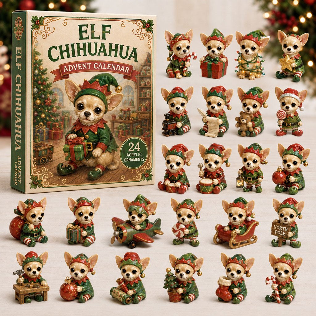 Elf Chihuahua Christmas advent calendar