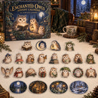 Enchanted Owls Advent Calendar - 24 Acrylic Charms