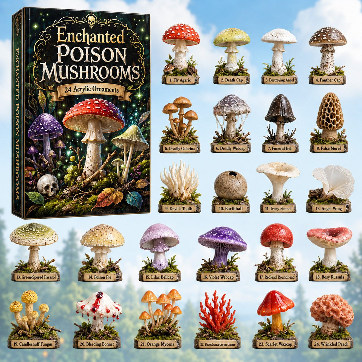 Enchanted Poison Mushrooms advent calendar