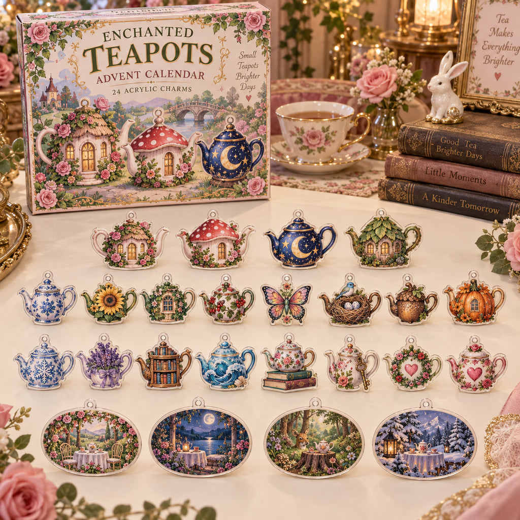 Enchanted Teapots Advent Calendar - 24 Acrylic Charms
