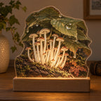 Enoki Rainy Woodland Acrylic Night Light with printed dimensional artwork