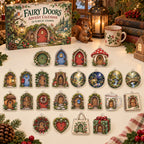 Fairy Doors advent calendar box with 24 flat printed acrylic charms