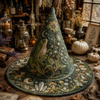 Fairy Hollow quilted witch hat, all-over print on cone and brim