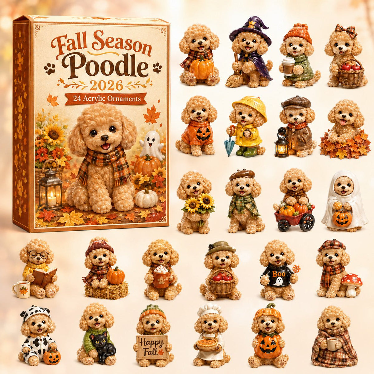 Fall Season Poodle advent calendar