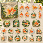 Fancy Goldfish advent calendar box with 24 themed flat printed acrylic charms