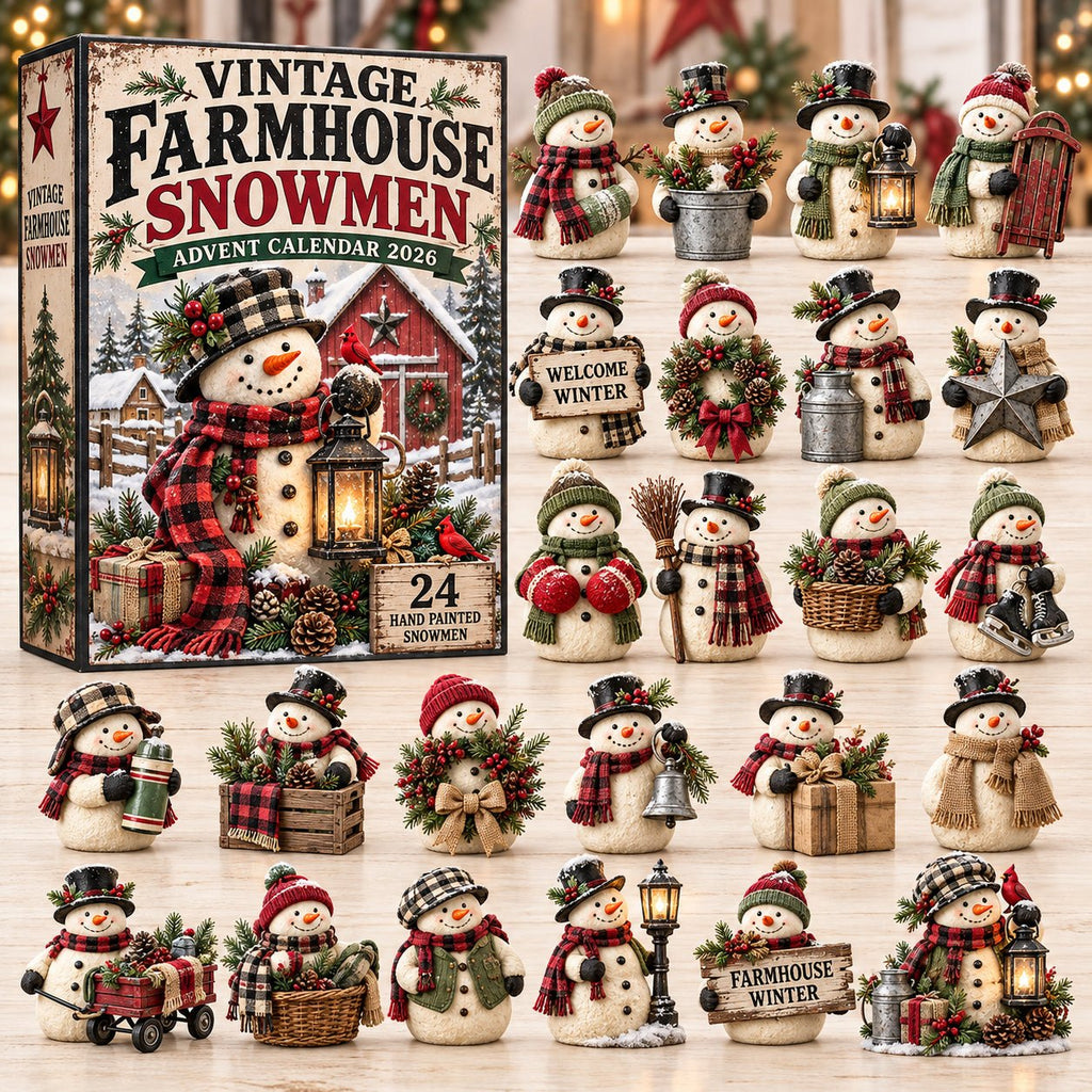 Farmhouse Snowman advent calendar