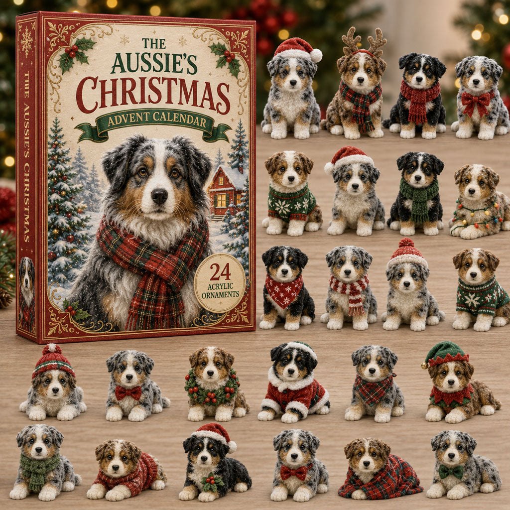 Festive Australian Shepherd advent calendar