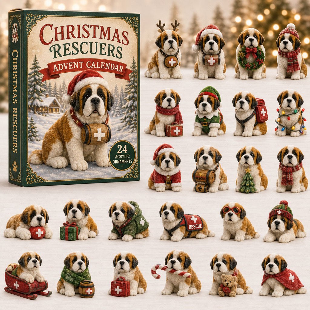 Festive Saint Bernard advent calendar