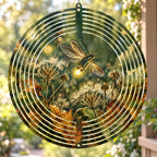 Firefly Harvest Garden Wind Spinner with printed dimensional artwork
