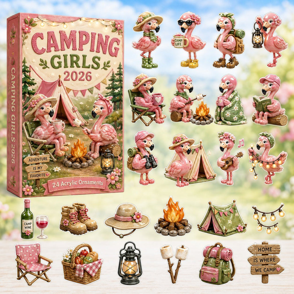 Flamingo Camping Girls advent calendar