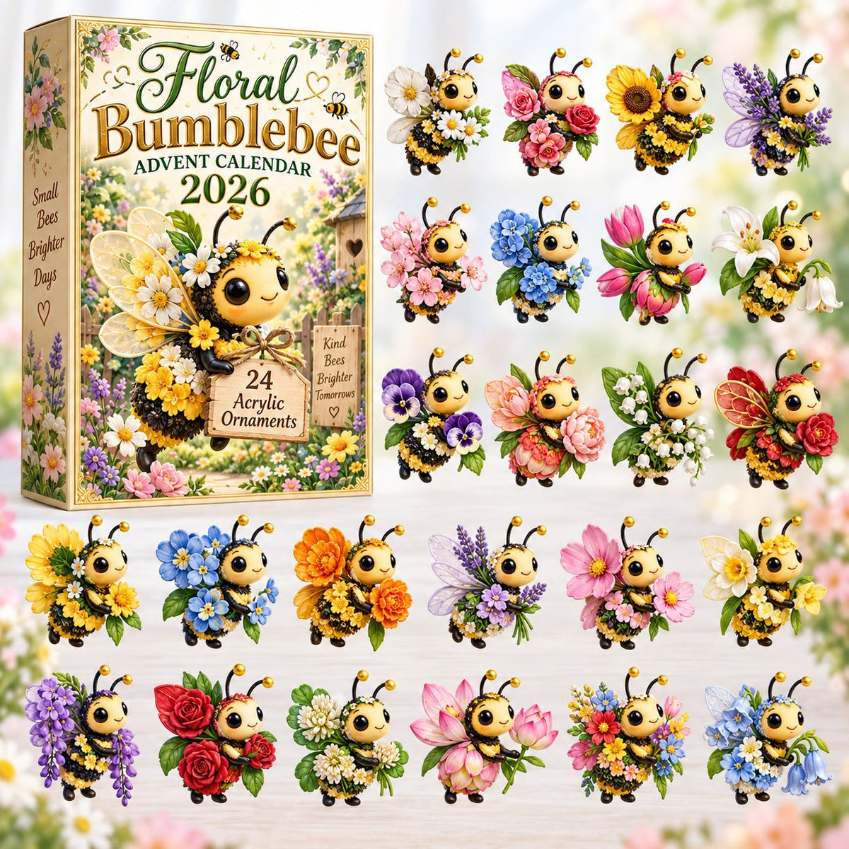 Floral Bumblebee advent calendar