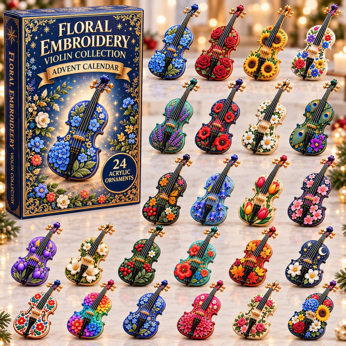 Floral Violin advent calendar