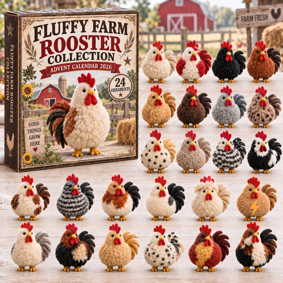 Fluffy Rooster advent calendar