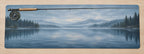 Fly Rod Rainy Lake Desk Mat with printed dimensional artwork