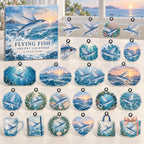 Flying Fish advent calendar box with 24 themed flat printed acrylic charms